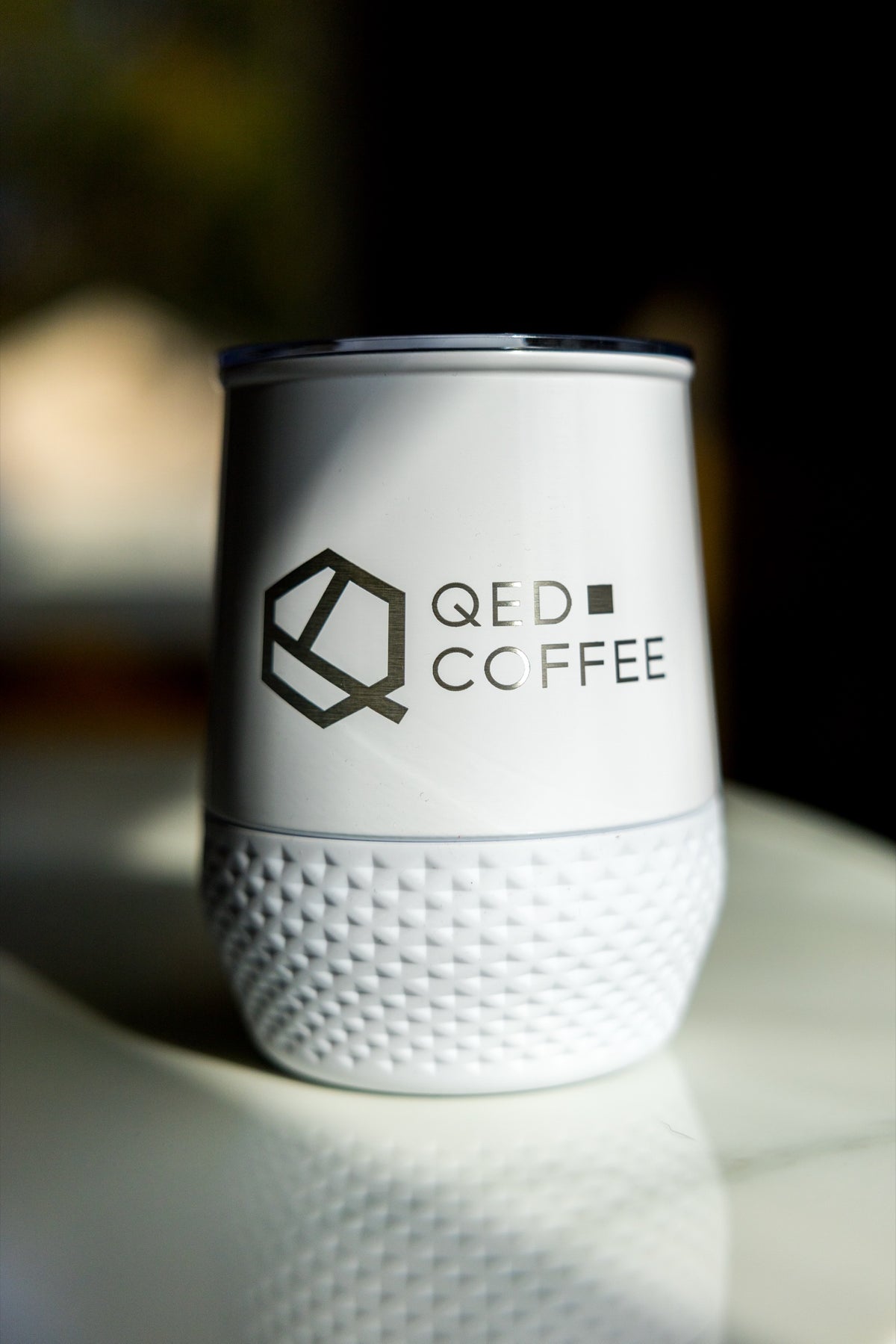 QED Coffee Eros Insulated Tumbler — 12 oz, White